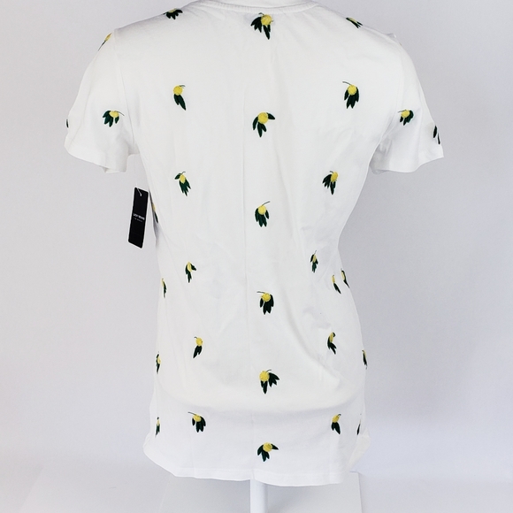 Lucky Brand Embroidered Lemon 🍋 😋 T-Shirt - Picture 3 of 6